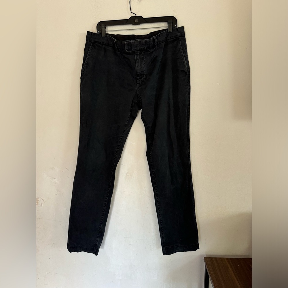 Slate And Stone Mens Flat Front Black Dress Pants, Size 38